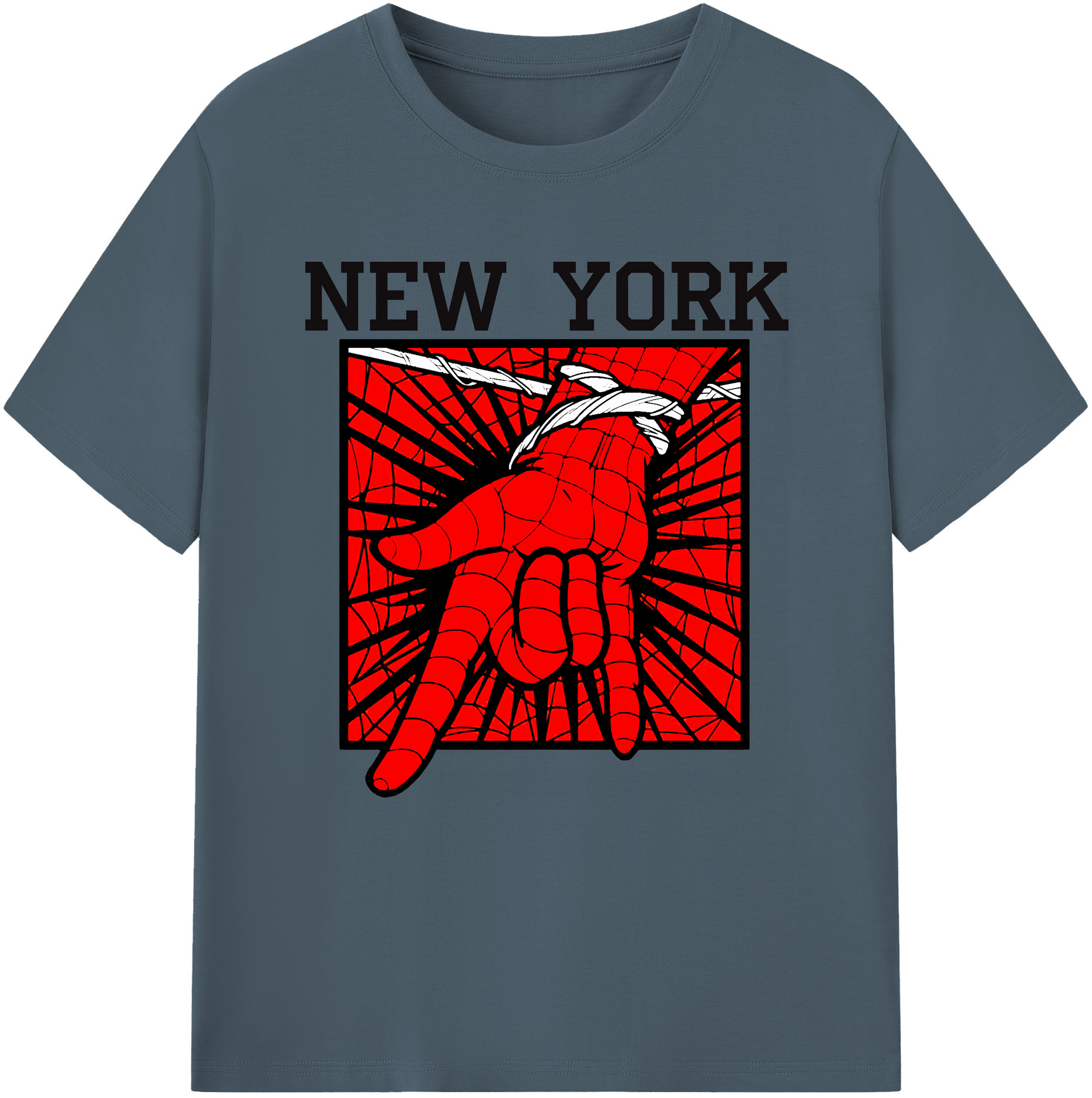 （画像用） Spider Man スパイダーマン 綿100％半袖Tシャツ（フロントプリント）
